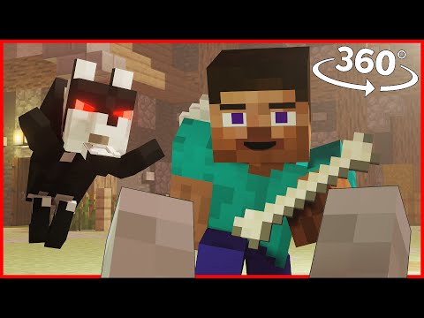 Wolf Life - 360° Minecraft Animation [VR] 4K video