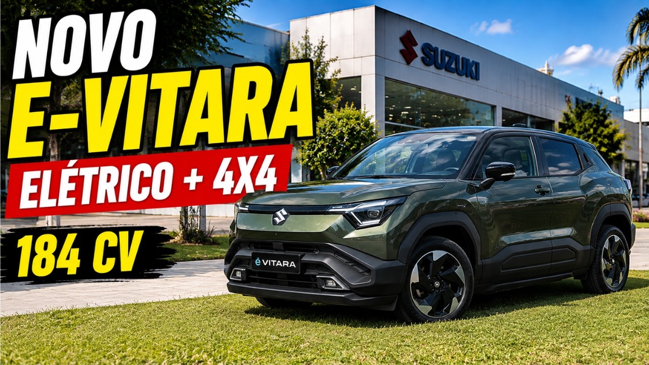 SUZUKI E-VITARA: ELÉTRICO, 4X4 e com 184 CV! VEJA TUDO SOBRE o NOVO SUV!