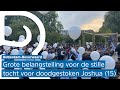 Indrukwekkende stille tocht voor doodgestoken Joshua (15) in Rotterdam-Beverwaard