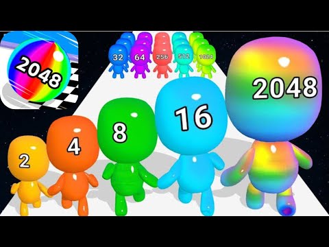 Man Runner 2048 vs Ball Run 2048 Gameplay #ballgamezone #cutiepie22yt