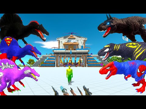 FPS PERSPECTIVE + DINOSAURS  DEATH RUN RESCUE MISSION - Animal Revolt Battle Simulator