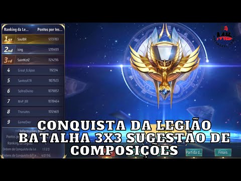 🏅 Conquista da Legião Saint Seiya Awakening Batalha 3x3 Sugestão de Composições