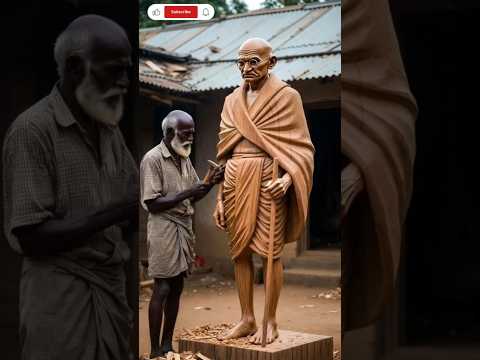 mahatma gandhi महात्मा गांधी amazing wood art🤍 #mahatmagandhi #freedom #viral #foryou #explore #art