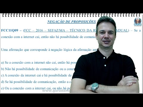 FCC11Q09 - FCC - 2016 - SEFAZ/MA - NEGAÇÃO DE PROPOSIÇÕES