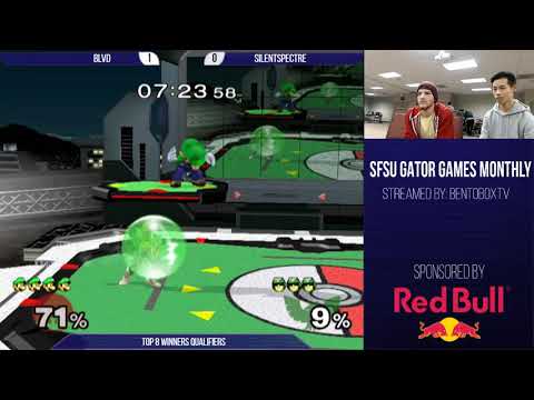 SFSU Gator Games Monthly #1 Singles Winners Top 8 Qualifiers BLVD (Luigi) vs SilentSpectre (Falcon)