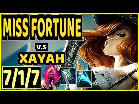 MISS FORTUNE vs XAYAH - 7/1/7 KDA BOTTOM ADC GAMEPLAY - EUW Ranked GRANDMASTER
