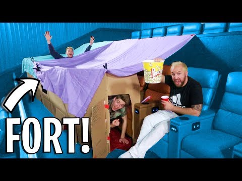 MOVIE THEATER BLANKET FORT!