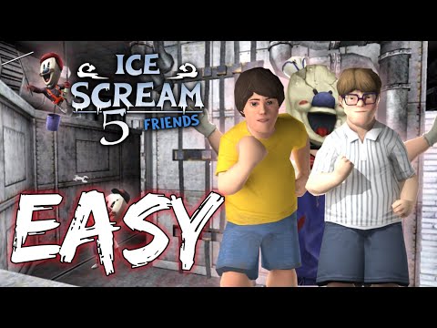 لعبة رجل الايس كريم الجزء الخامس المستوى السهل Ice Scream 5 Easy Mode Full Gameplay