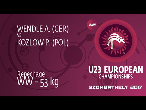 Repechage WW - 53 kg: P. KOZLOW (POL) df. A. WENDLE (GER), 7-2