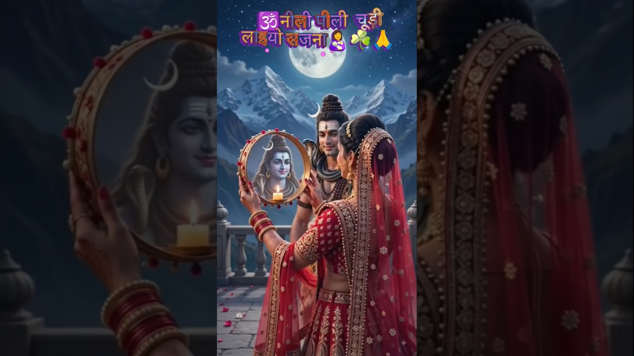 🕉Nili Pili Chudi Liaiho Sajna 👩‍🍼☘️🙏 #sorts #youtubeshorts #sortsfeed #hindufestival #shivji