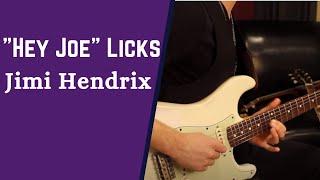 Classic &quot;Hey Joe&quot; Guitar Licks in the Style of Jimi Hendrix - Easy Blues Guitar Lesson