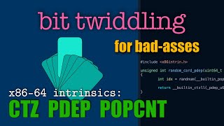 Optimize C code with x86 intrinsics: CTZ, PDEP, POPCNT.
