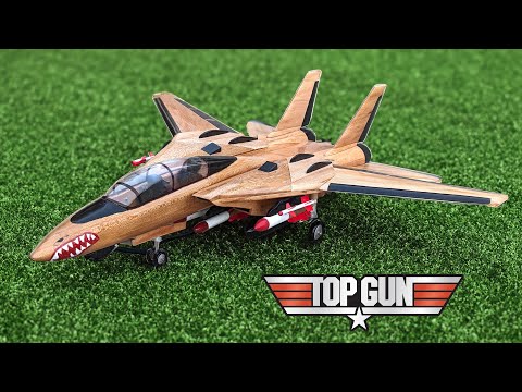 Model Airplane - I carved fighter jet "Grumman F-14 Tomcat" from the movie Top Gun