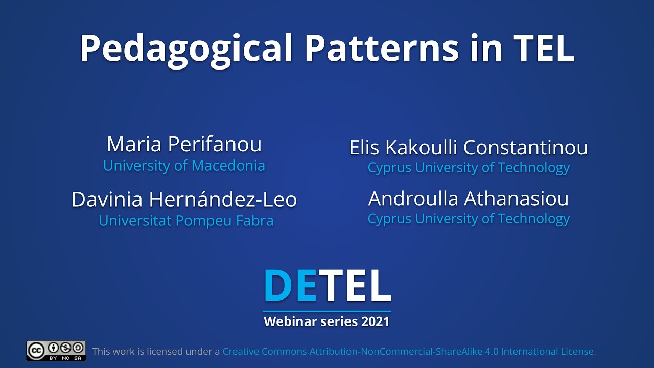 Pedagogical Patterns in Technology-Enhanced Learning