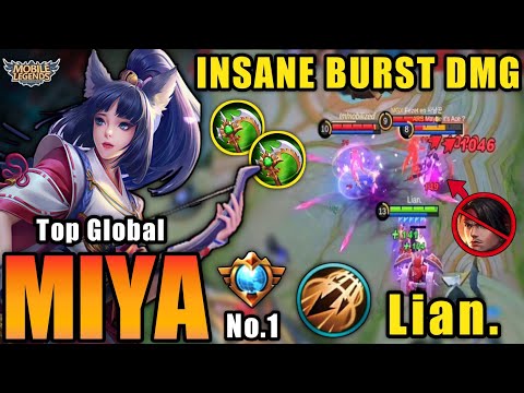 INSANE Burst DMG! Sidelane Miya with Corrosion Scythe Is Deadly | Miya by Lian. - MLBB