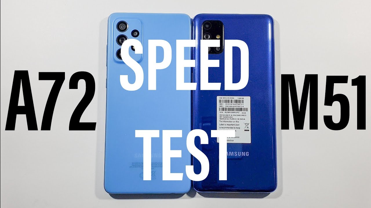 Samsung A72 vs Samsung M51 Speed Test
