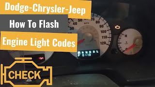 Flash Check Engine Light Codes Dodge, Chrysler, Jeep