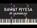 Bawat Piyesa by Munimuni Synthesia piano tutorial + sheet music