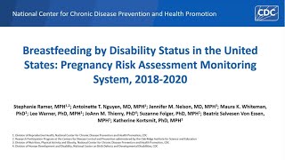 AJPH Video Abstract: Breastfeeding by Disability Status in the United States