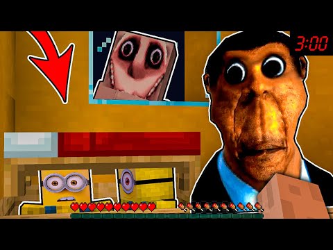 😱How to HIDE from Obunga at 3:00 AM - minions the man in window in minecraft vs Paw Patrol Gameplay😰