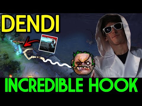 Dendi [Pudge] WOW! Incredible Hook 7.13 Dota 2