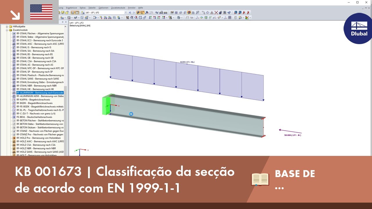 KB 001673 | Classificação da secção de acordo com EN 1999-1-1