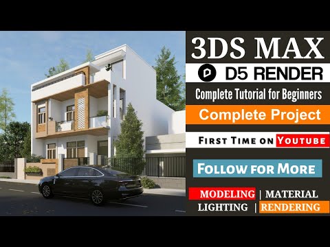 3ds Max Tutorial in 11 Hours Complete Exterior Elevation Facade Design