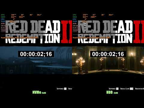 Nvme vs HDD - Red dead redemption 2