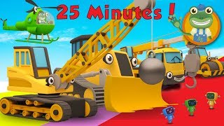 Ryan The Wrecking Ball Crane and Lots More Construction Trucks | Gecko&#39;s Garage