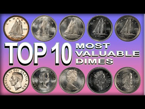 TOP 10 Most Valuable Dimes - Canadian Dimes in Your Pocket Change Worth MONEY!!