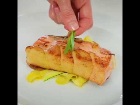 Fresh Salmon With Scalloped Potato