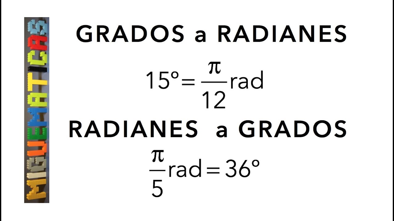 Trigonometría: Cambio de grados a radianes y viceversa (El radián)