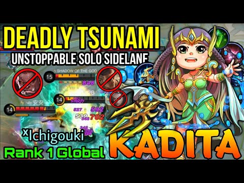 Deadly Wave Kadita Unstoppable Sidelane - Top 1 Global Kadita by ˣIchigouki - MLBB