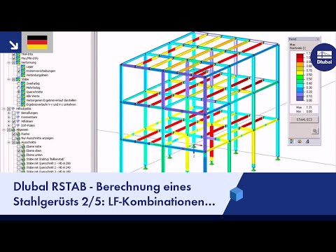 Dlubal RSTAB - Berechnung eines Stahlgerüsts 2/5: LF-Kombinationen nach EC 3