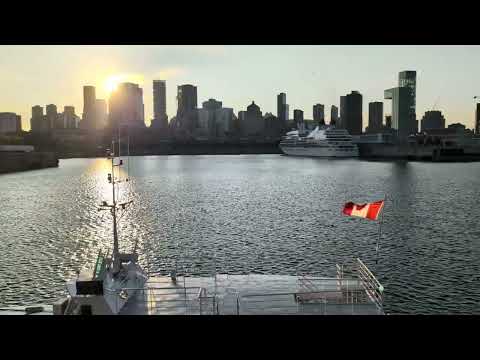 Thumbnail for Seabourn Sojourn Cruise Ship Berthed In Port Of Montréal At Sunset September 26 2025