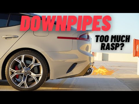 Kia Stinger DC Sports Downpipe Install-Too Raspy!? MBRP Catback+Downpipes