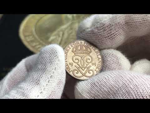 Gustav V - 2 Öre 1909 - Ocirkulerat praktexemplar från Roberto Delzanno Numismatik