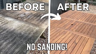 Restore Outdoor Teak Table - NO SANDING | Cleaning & Oiling