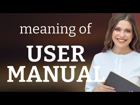 Understanding "User Manual": A Guide for English Learners