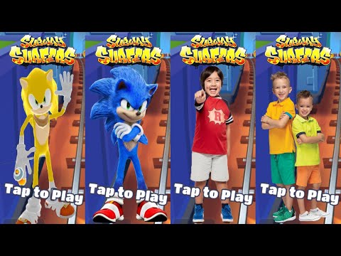 Subway Surfers Sonic Boom vs Sonic Dash vs Vlad and Niki vs Tag with Ryan - All Characters Unlocked