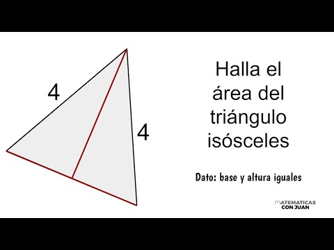 HALLAR EL ÁREA DE UN TRIÁNGULO ISÓSCELES CONOCIENDO LOS LADOS IGUALES.