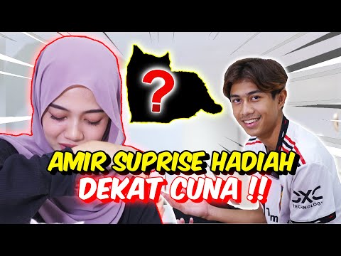 AMIR SUPRISE HADIAH DEKAT CUNA SAMPAI MEN4NGIS !! - SWEET DAN COMEL !