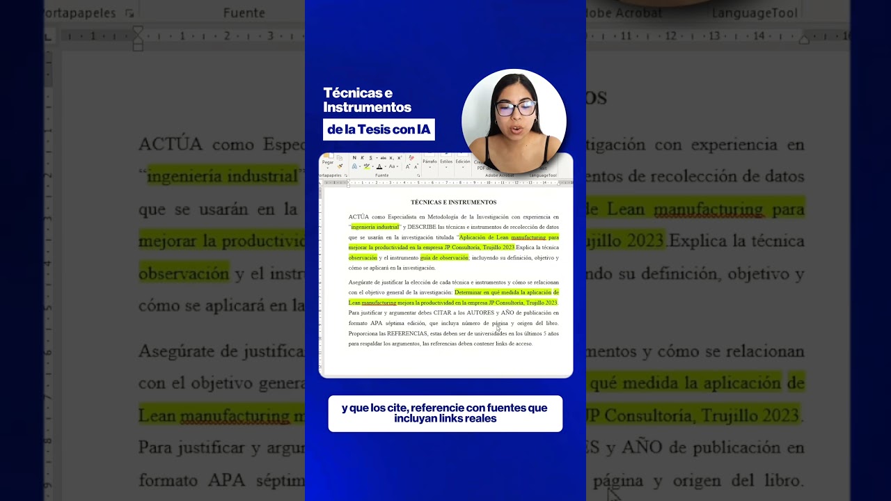 Las técnicas e instrumentos de la Tesis con IA