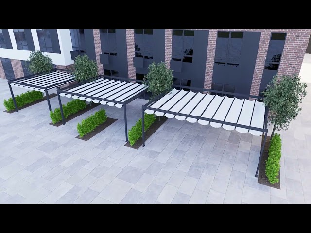 Фото 3D візуалізація тіньових навісів