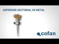 Aspersor sectorial 360° con piqueta | De metal | Para jardín y agricultura | Superficies grandes