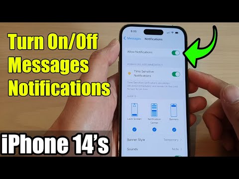 iPhone 14's/14 Pro Max: How to Turn On/Off Messages Notifications