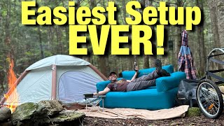 Easiest Camp Setup Ever! Self Setting up Tent