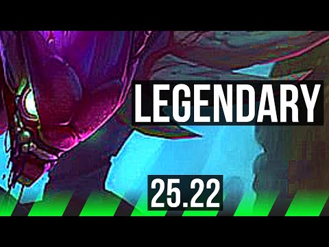 KHA'ZIX vs HECARIM (JGL) | 13/1/10, Legendary | KR Master | 25.22