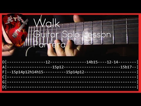 Walk Guitar Solo Lesson - Pantera (with tabs)