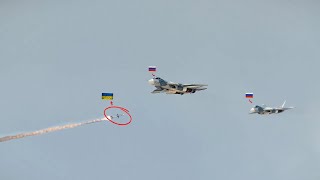 Ukraine's long-range missile hits two Russian MiG-35 fighter jets, exploding over Kiev.